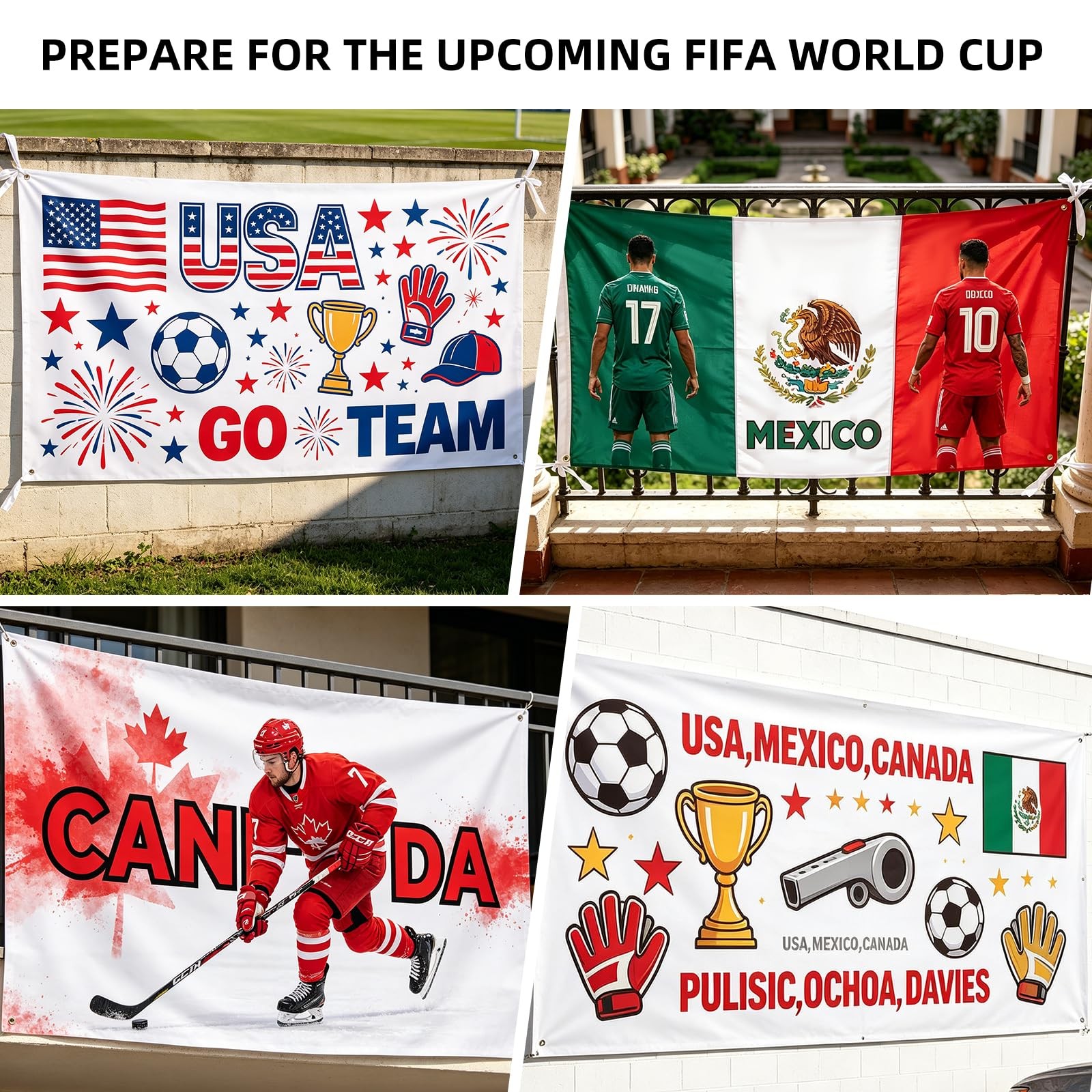 Large Blank Banners 2×4 Feet & 3×6 Feet Banner for Indoor Outdoor Business Of…