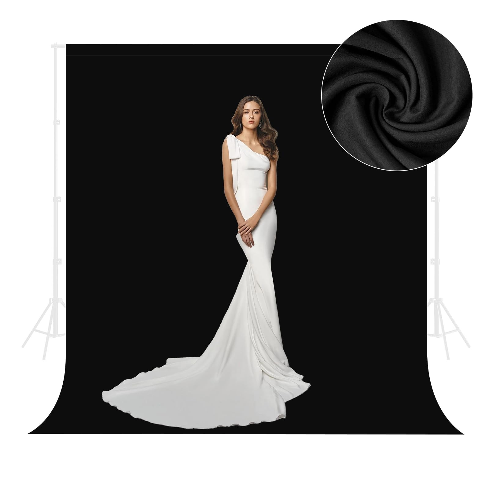 6x9Ft Green Screen Backdrop Photography Background Curtain for Video Streaming