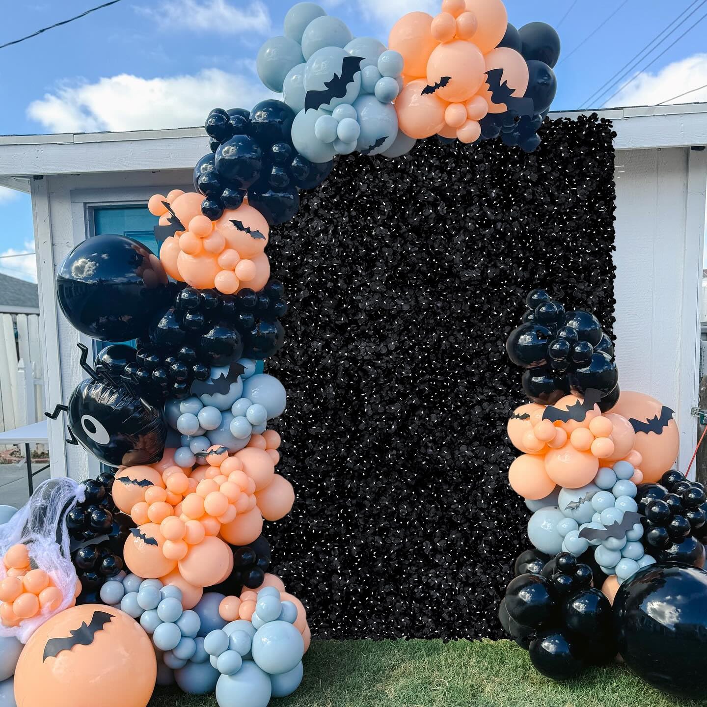 Black Flower Backdrop Artificial Wall Mat 7×4.6ft 3D 7ftx4.6ft,