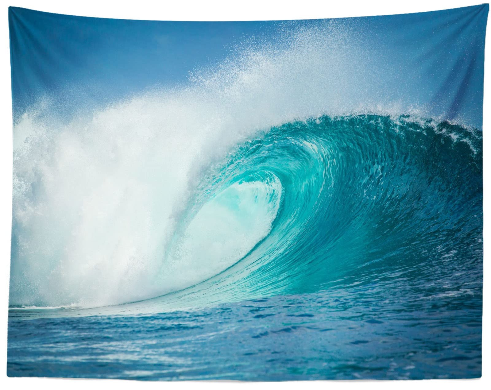 Ocean Waves Photography Backdrop – 5x3ft Fabric Tropical Summer Sea Blue Wave…
