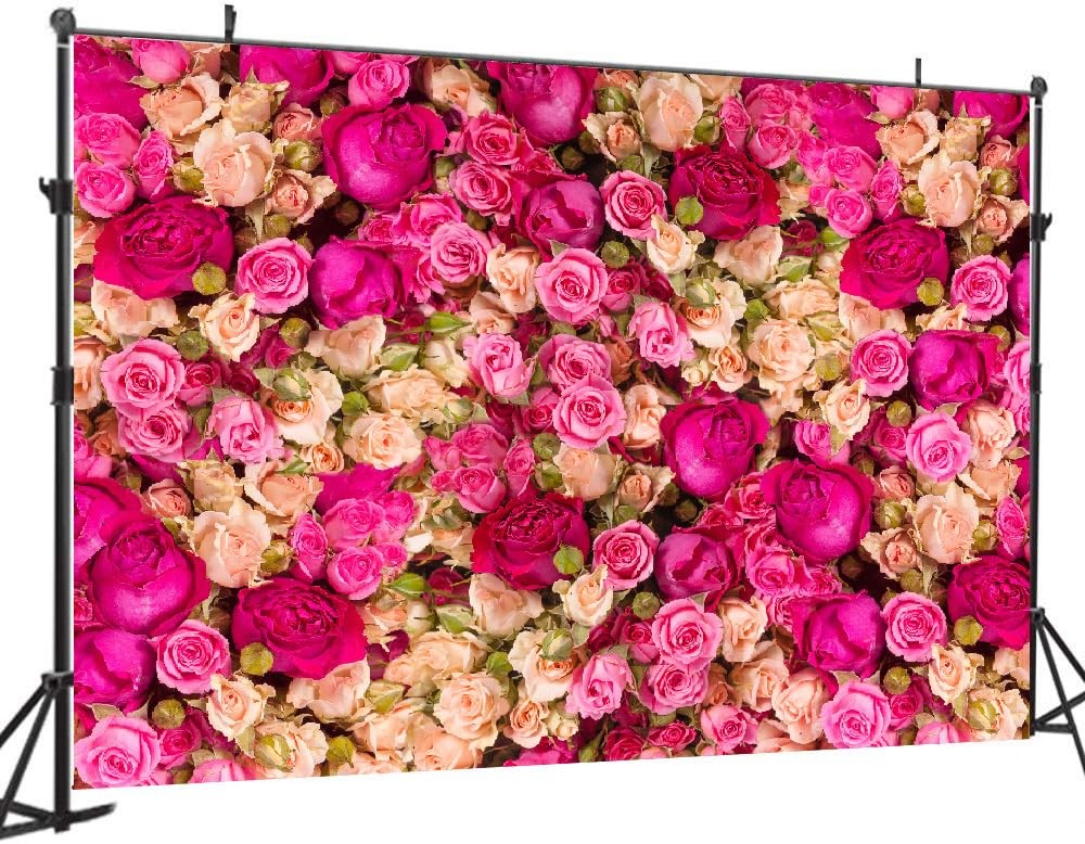 Pink Red Rose Floral Studio Photography Background Vinyl 7X5FT DH358