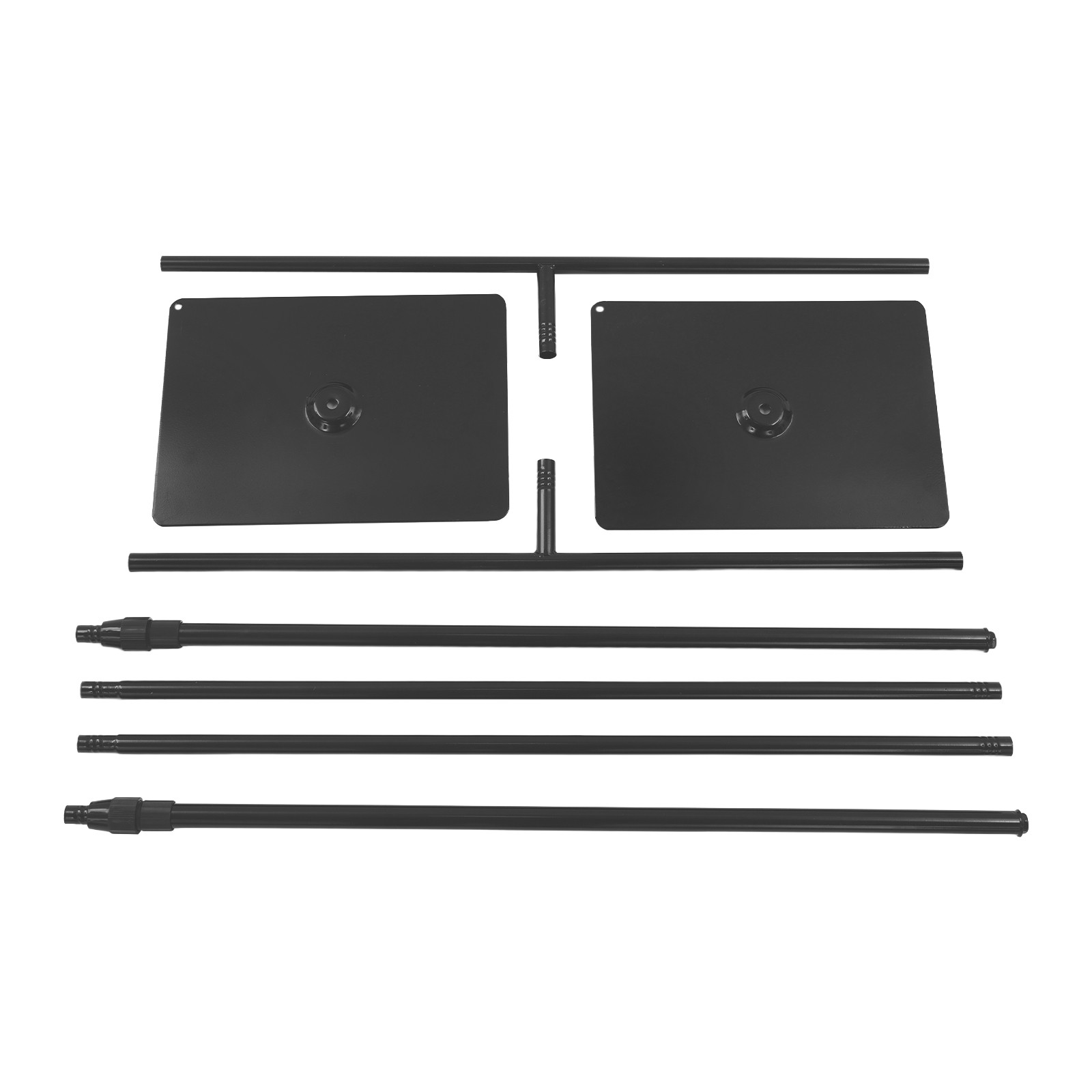 2 PCS Wedding Backdrop Stands Adjustable Height 80-240cm Backdrop Stands Black
