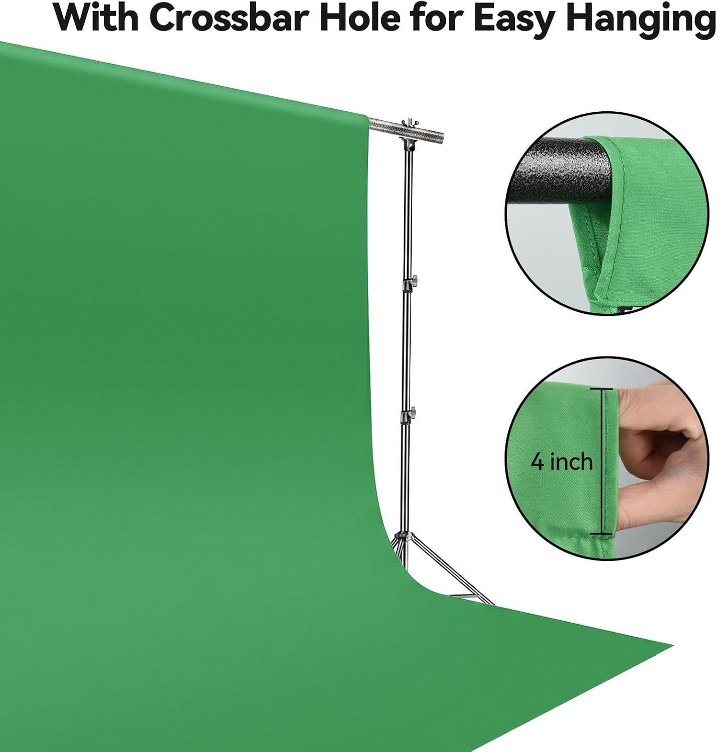 5X6.5 Ft Green Screen Backdrop, Thickened Photography Chroma Key