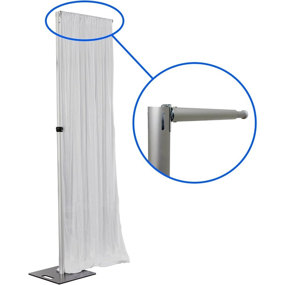 Adjustable Slip On Drape Support Crossbar for Background Stand Pipe and Drape