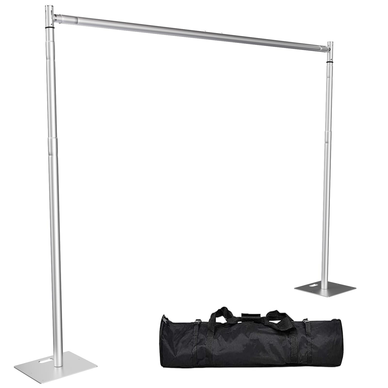 Heavy Duty Backdrop Stand, 8x10ft Pipe and Drape Backdrop Stand Kit with Adju…