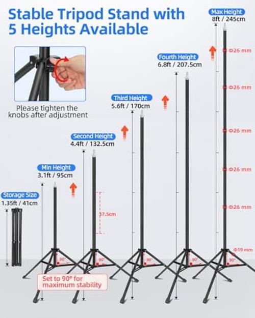 T Shape Backdrop Stand, 8×7.5ft(HxW) Portable Photo Background 8×7.5ft (HxW)