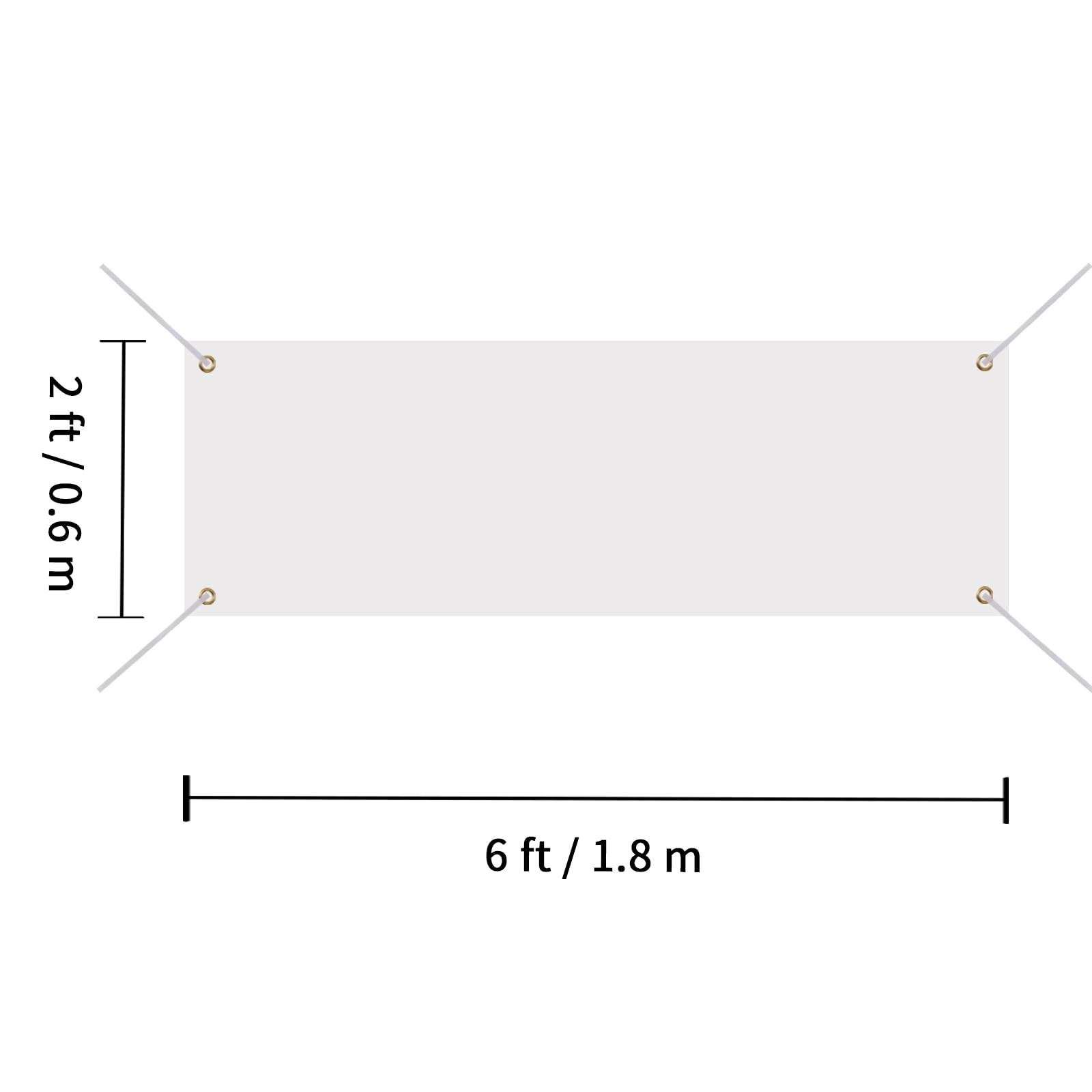 4 Pcs Large Sublimation Banner blank banners to decorate vinyl，2×6 Ft Polyest…