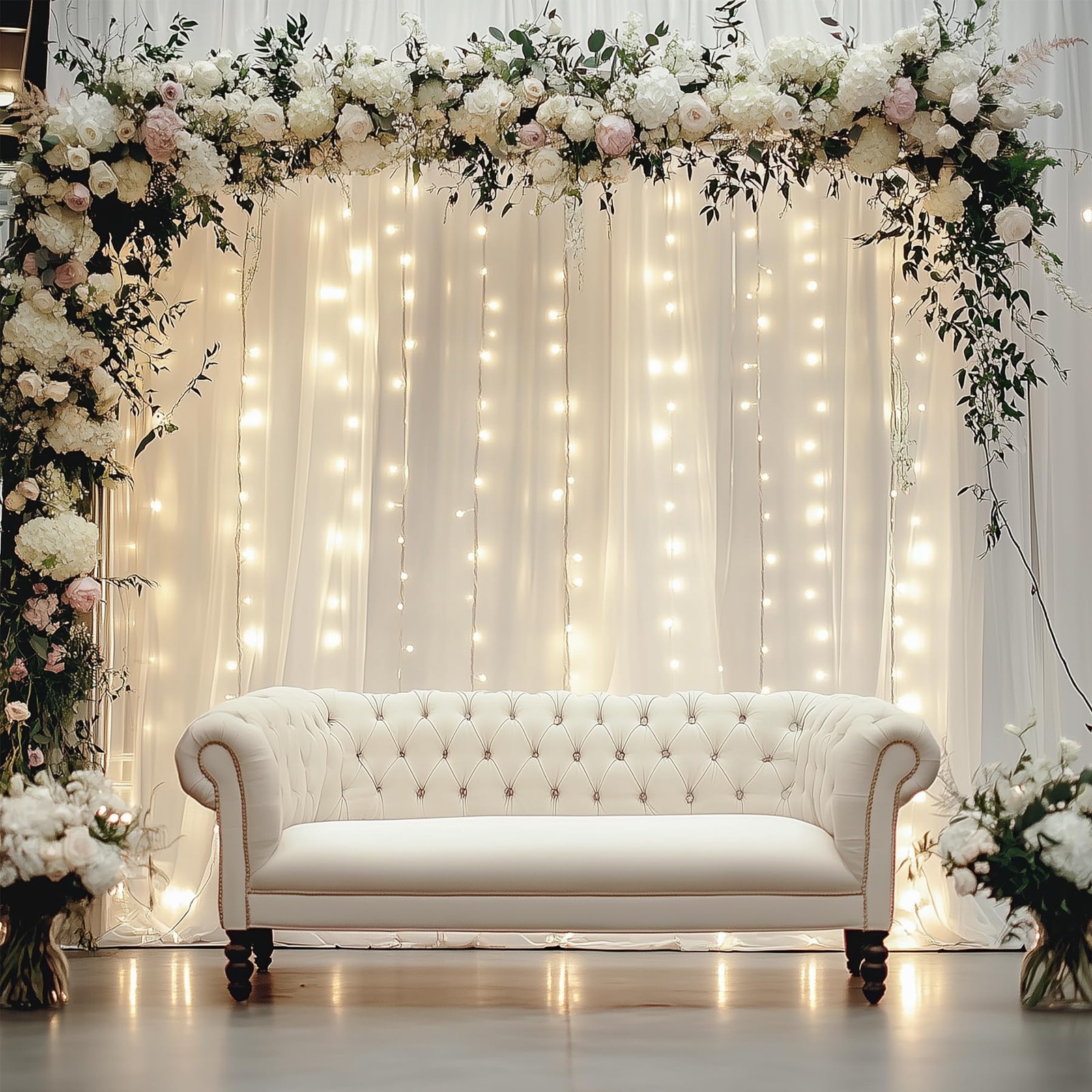 10x12ft Ivory Backdrop Curtains 2 Panels 12x5ft Wrinkle Free Photo Drapes