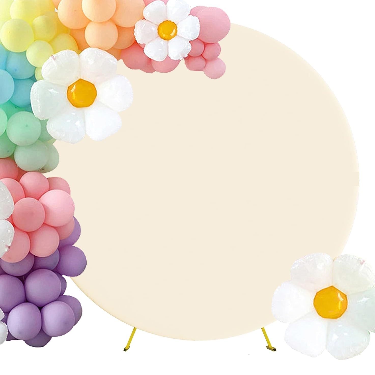 6.6FT Round Arch Backdrop Cover Spandex Fitted Stretchy Stand Covers Decoration