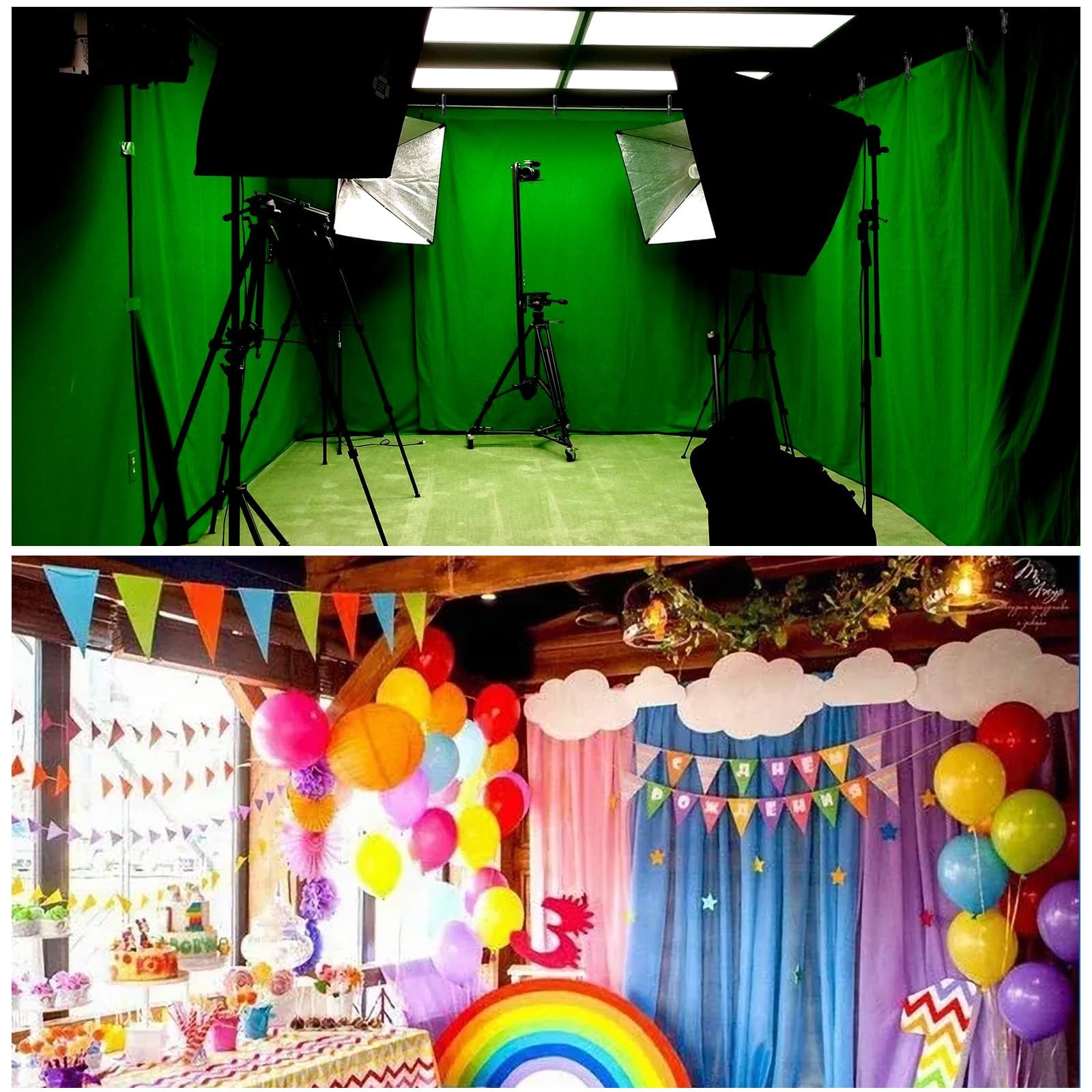 Photo Video Studio 30ft (Wide) x 10ft (Tall), Degree Crossbar Rotatable, Angl…