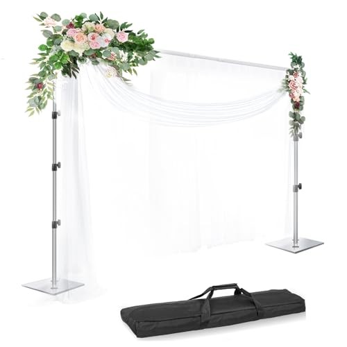Backdrop Stand Width Adjustable Photography Background Support 8.5x10ft Sliver