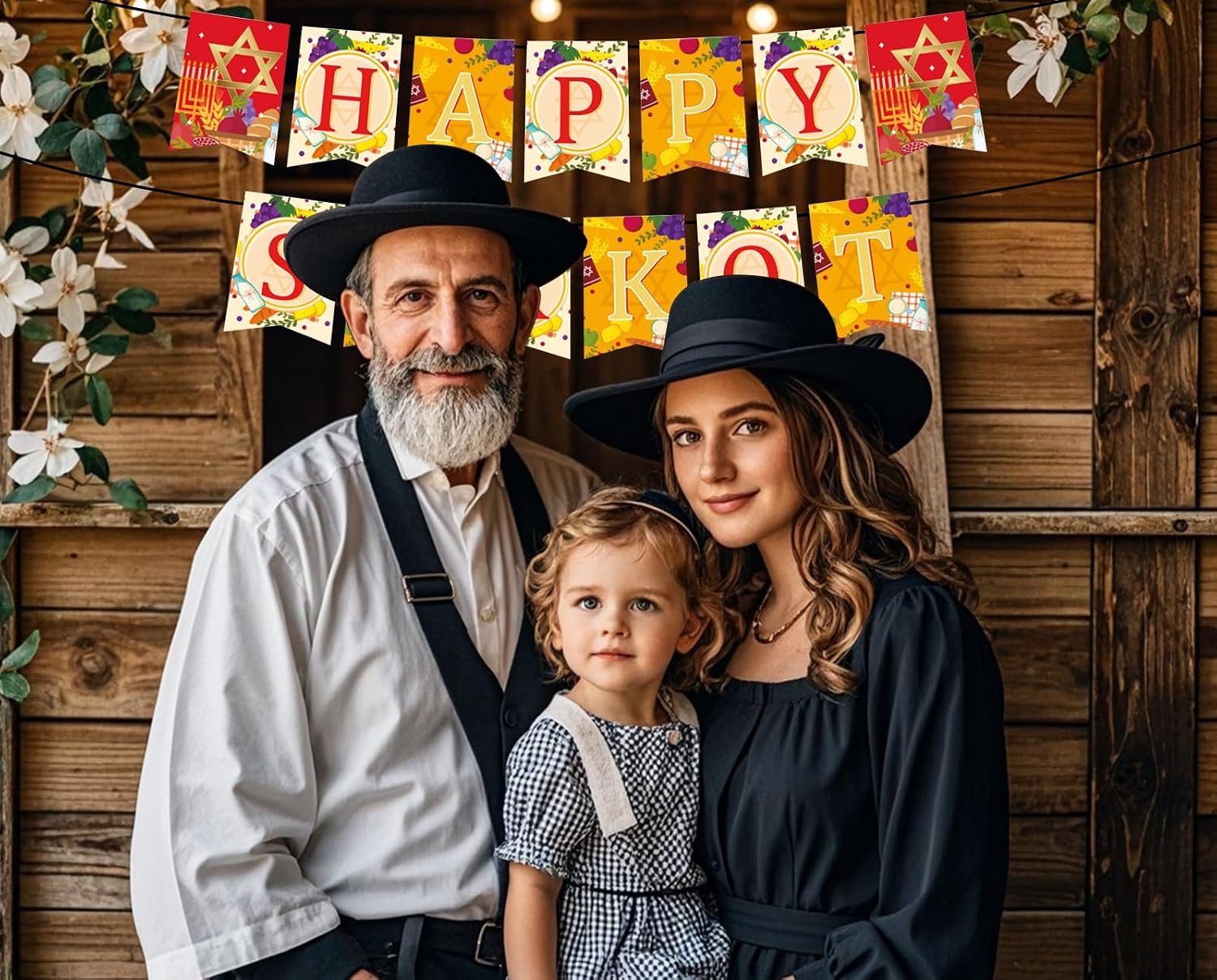 Sukkot Banners Sukkot Decorations Hanging Banner for Jewish Holiday Sukkah Party