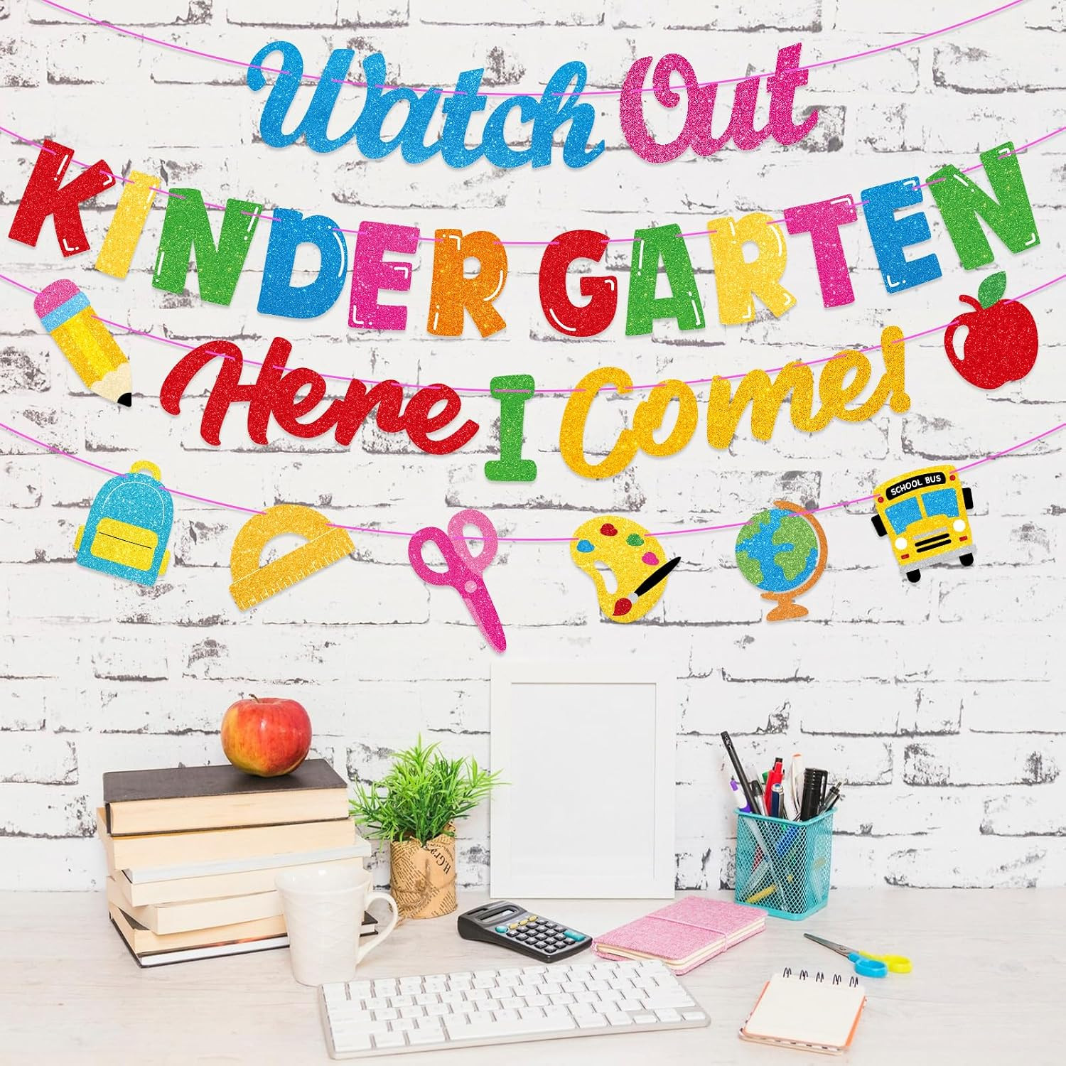 Watch Out Kindergarten Here I Come Banner Decor, First Day of Kindergarten Decor