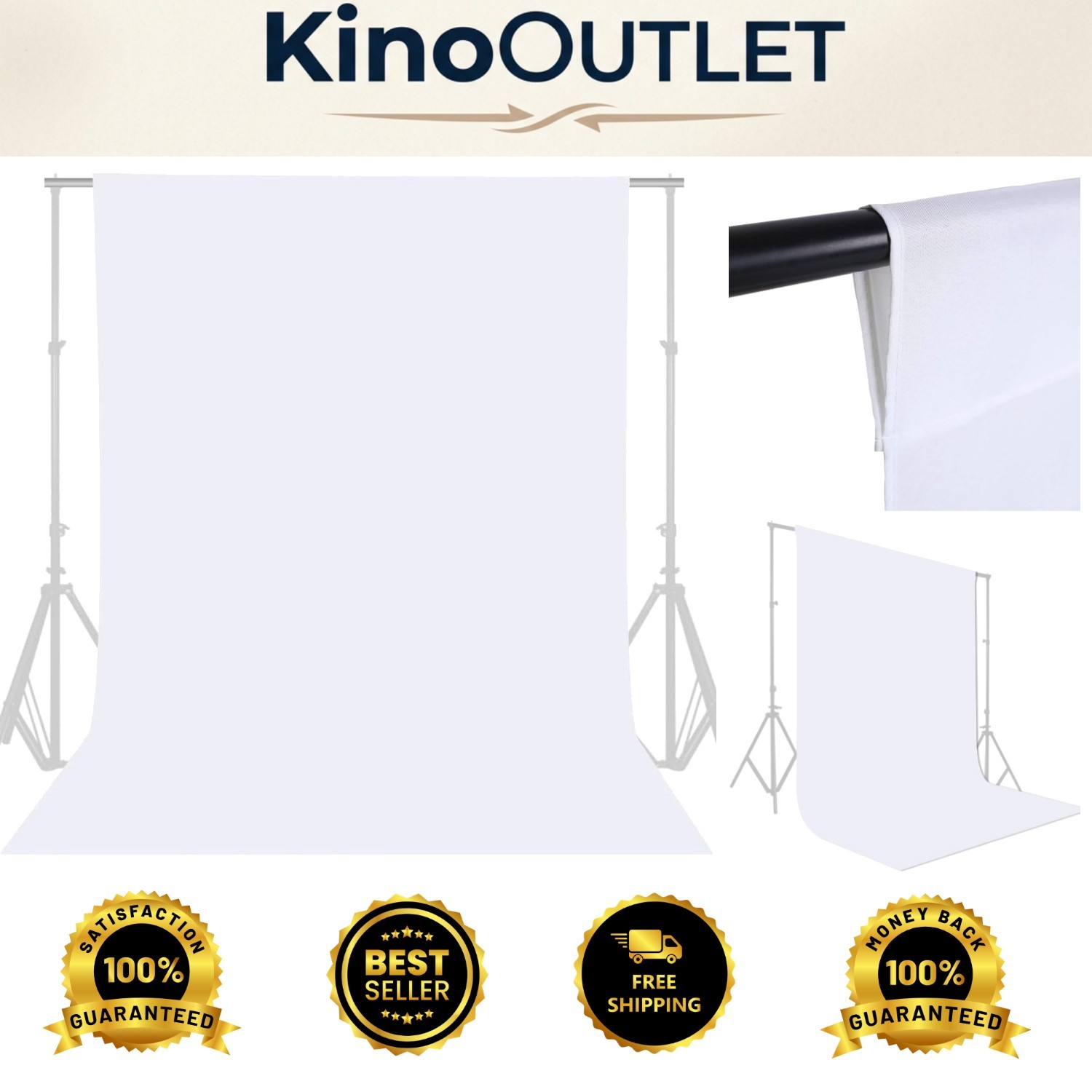 Versatile White 8x10ft Backdrop – Perfect for Parties, Weddings & Photoshoots