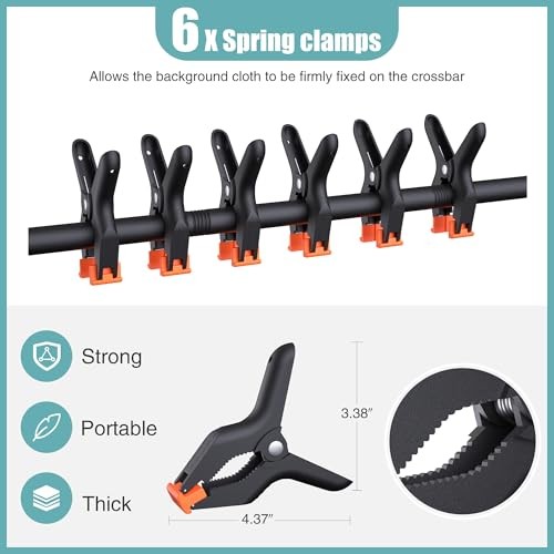 T-Shape Backdrop Stand 8×7.2FT, Height and Width Adjustable Background 8×7.2ft
