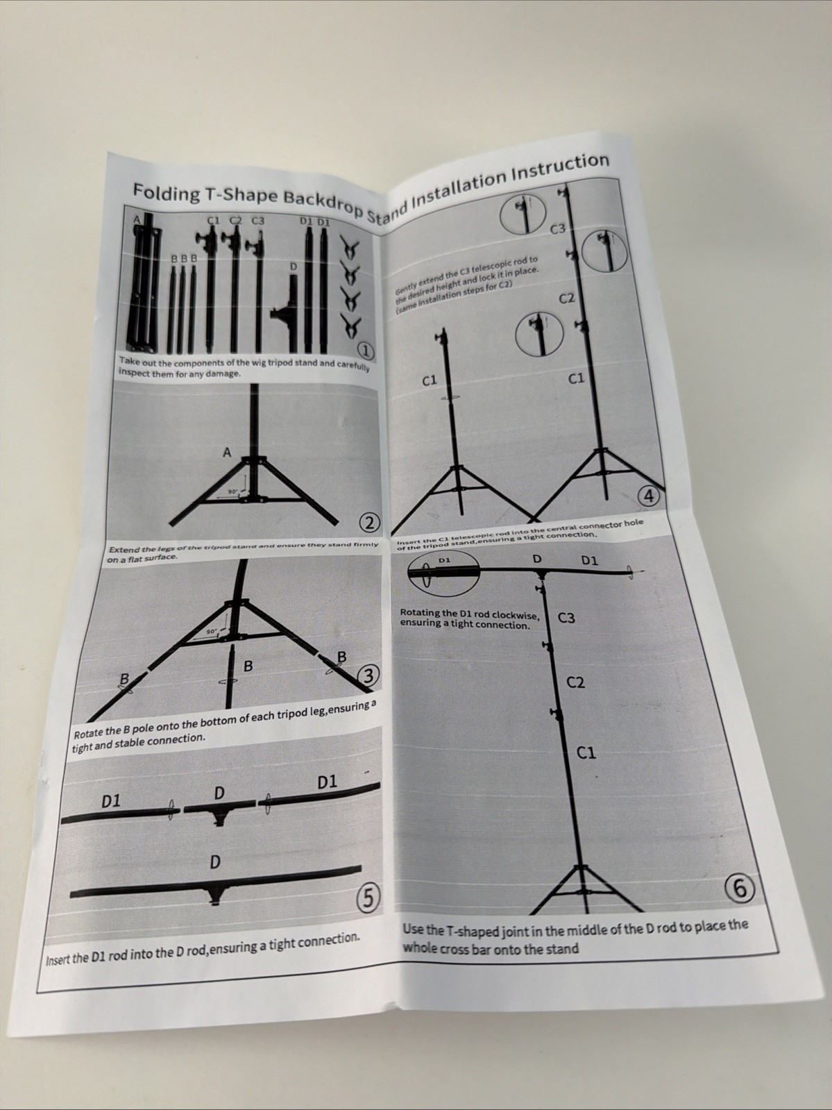 Emart 8.25x5ft T Shape Backdrop Holder Stand Folding Adjustable