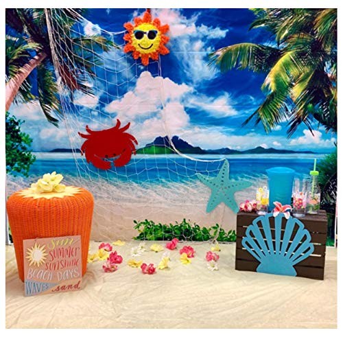 Summer Tropical Beac Photography Backdrops for Hawaii Luau Theme Pool Party