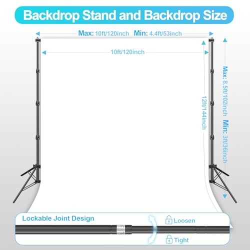 8.5 x 10ft Background 8.5 x 10ft System 10x12ft Backdrop*2(black/white)