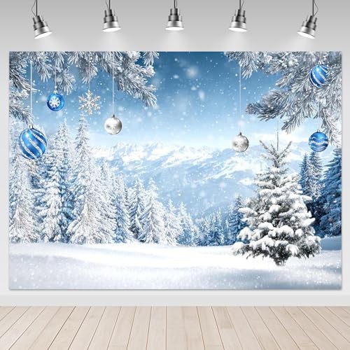 Winter Forest Backdrop – Winter Wonderland – Christmas Party Background 10x8ft