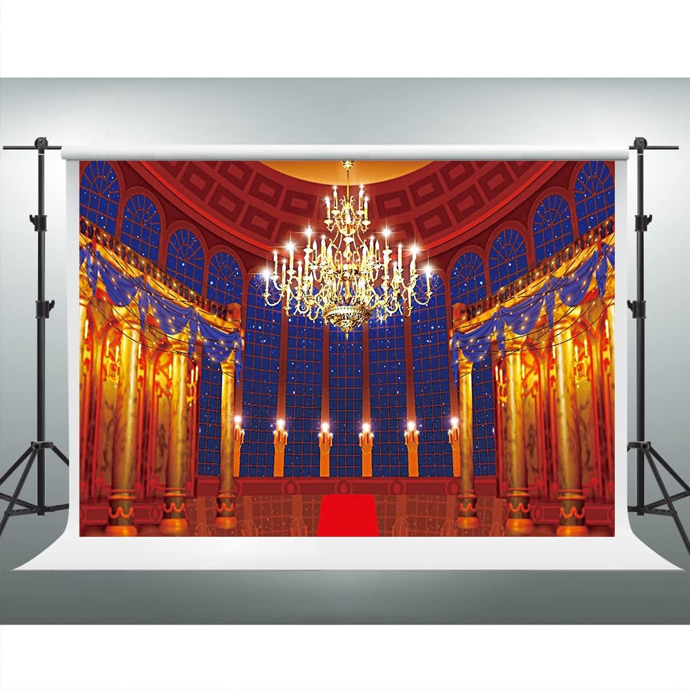 Ballroom Backdrop Beast’s Palace Background for Girl Princess Bell Party 10×8…