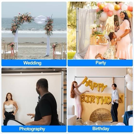 Pipe and Drape Backdrop Stand Kit, Heavy Duty Backdrop Stand 8.6ftx10ft, Adju…