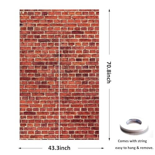 Brick Wall Backdrop Halloween Red Brick Wall Backdrop Decorations for Birthday