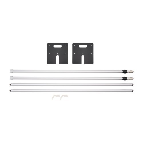 DOUBLE CROSS BAR ADJUSTABLE QUICK BACKDROP KIT 10 FT x 10 FT PIPE WITHOUT DRAPE