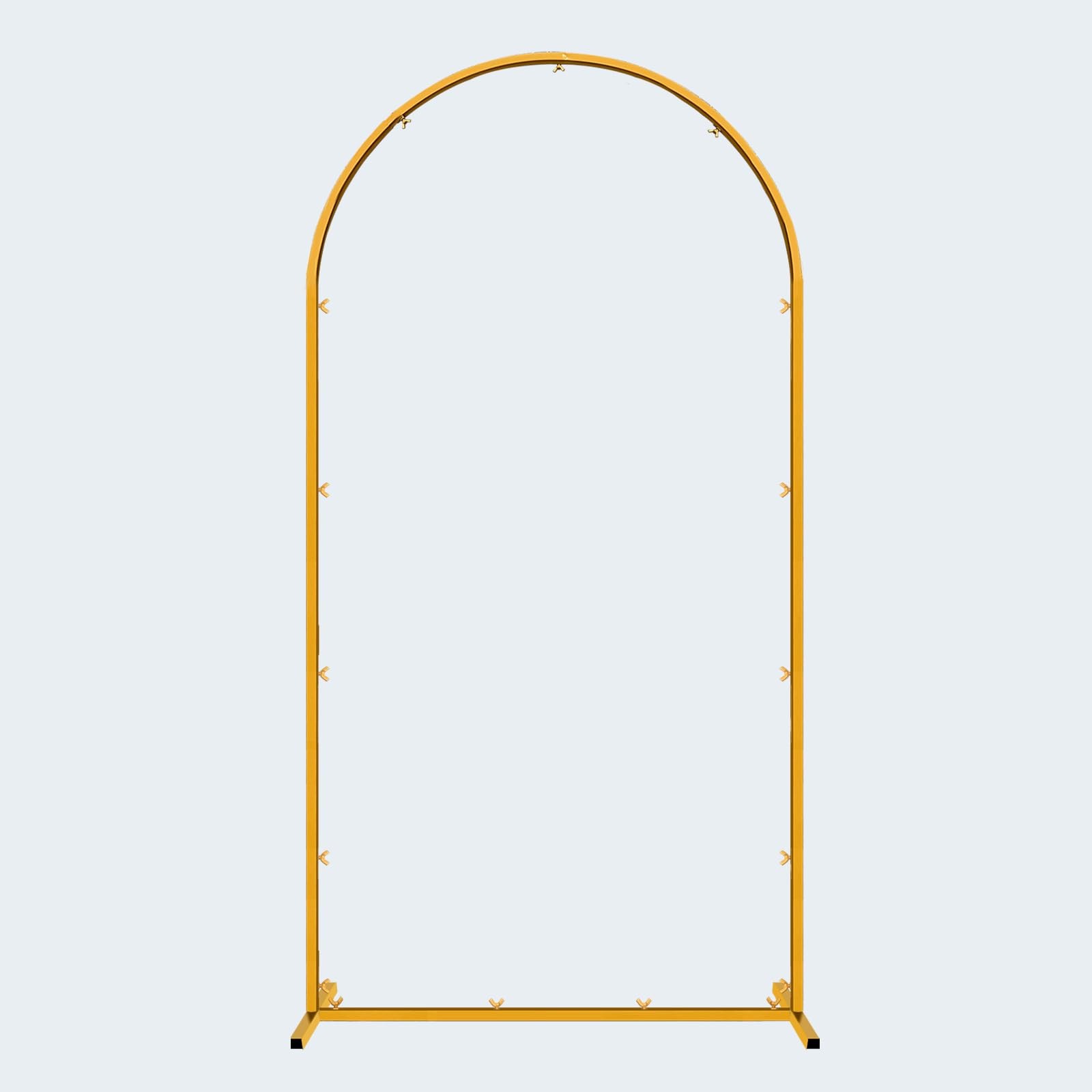 6.6FT Arch Backdrop Stand for Party, Ceremony, Metal Arch Frame with Ground S…