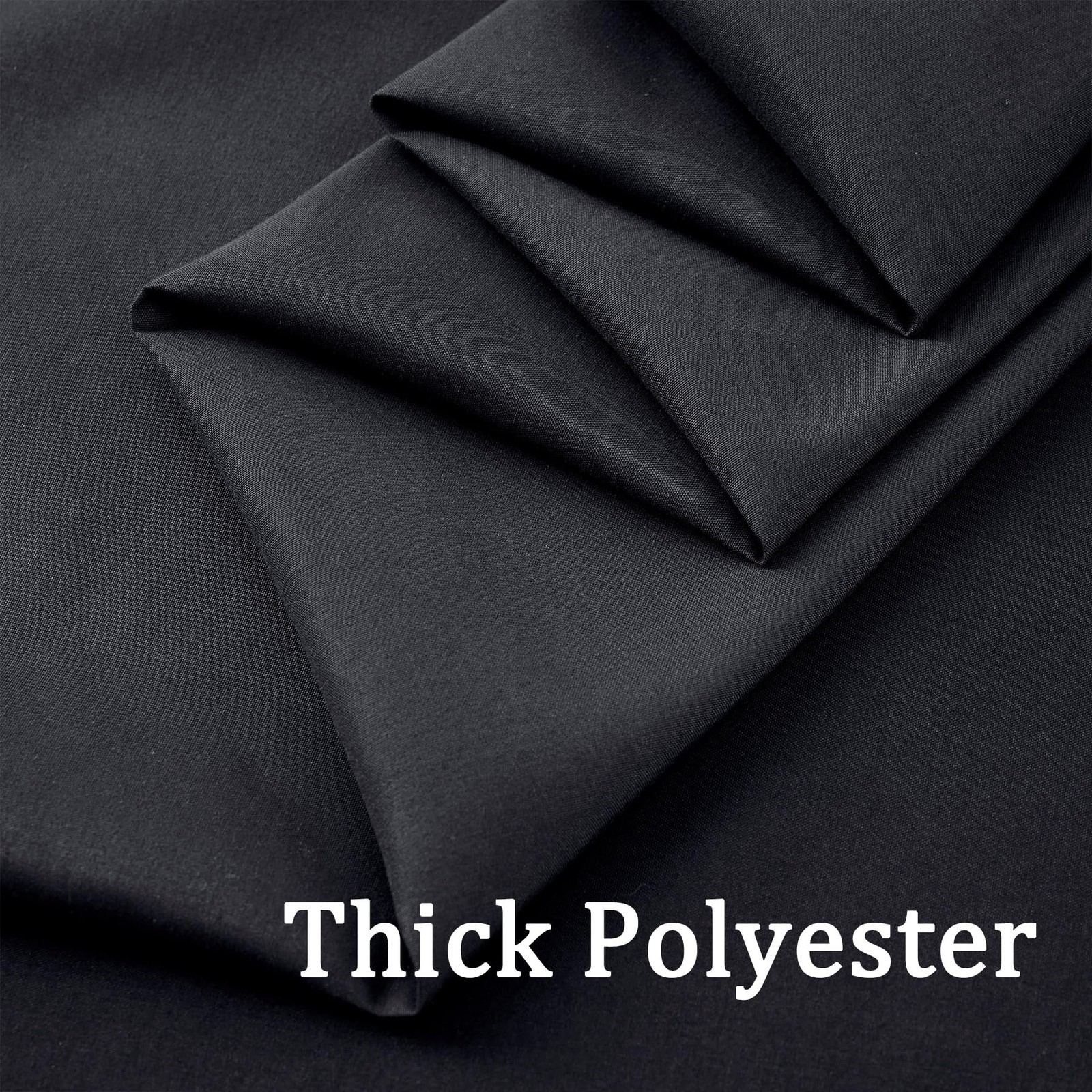 20×10 Ft Black Backdrop Curtain Panels Thick Wrinkle Resistant Polyester