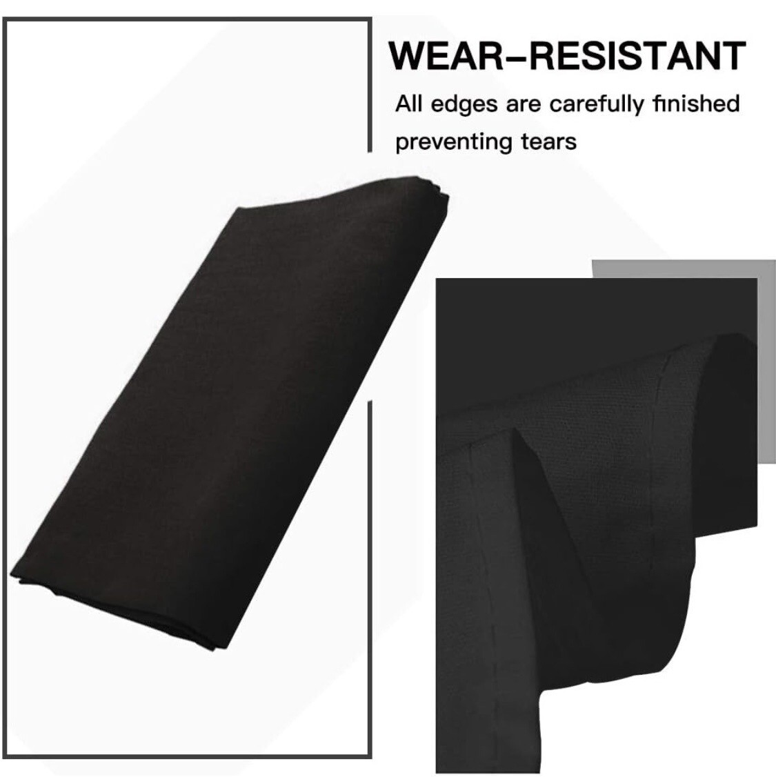 Mount Dog 10x12ft Photograph Backdrop Clips and 4 Spring Clamps Black- A0025