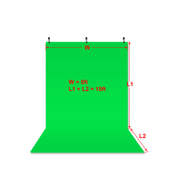 Chromakey Green Screen Muslin Backdrop for Studio Lighting Kit