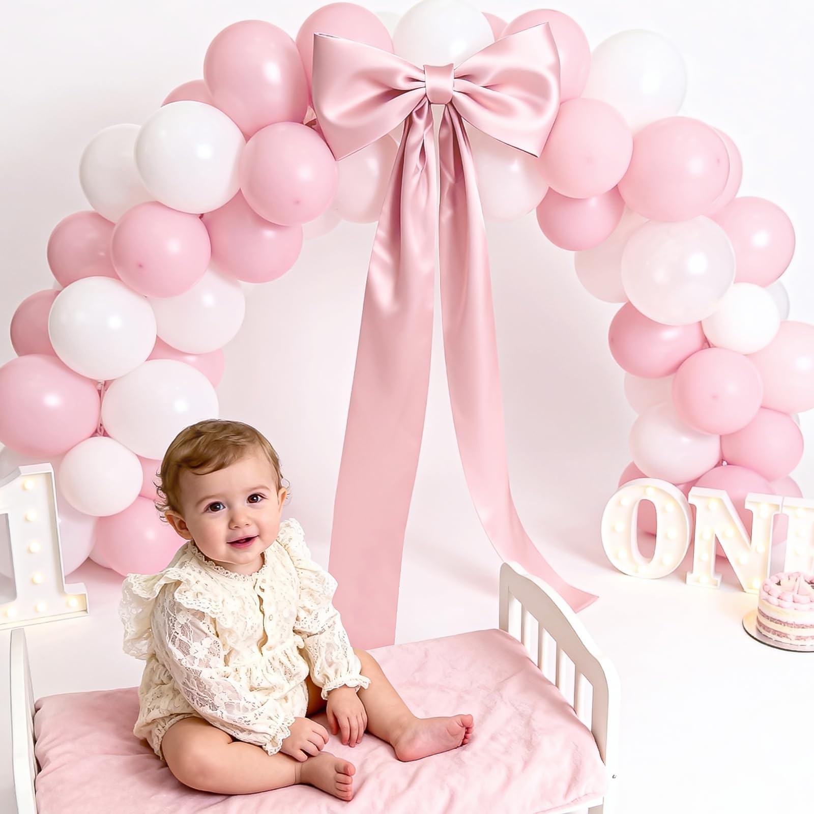 Extra Long Satin Pink Bow for Coquette Room 70″ x 20″, 70 x 20 Inch