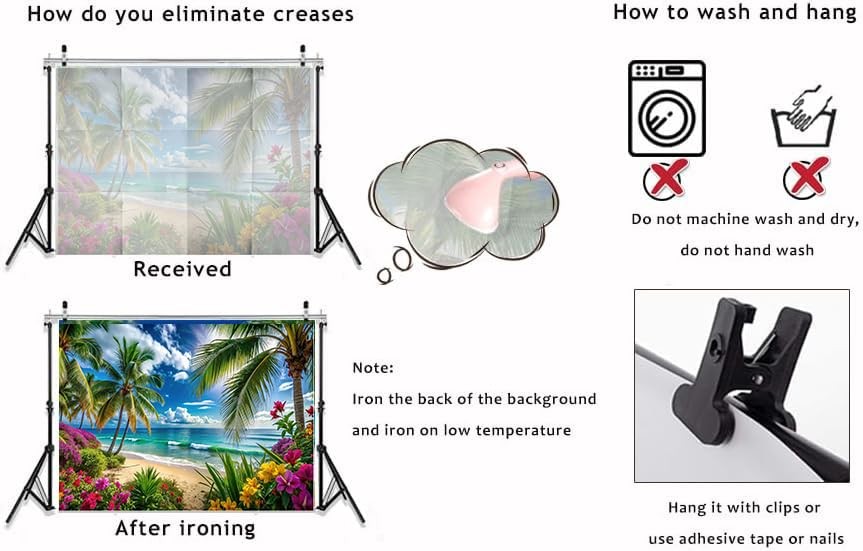 Dudaacvt 7x5ft Summer Hawaiian Beach Photography Backdrop Tropical