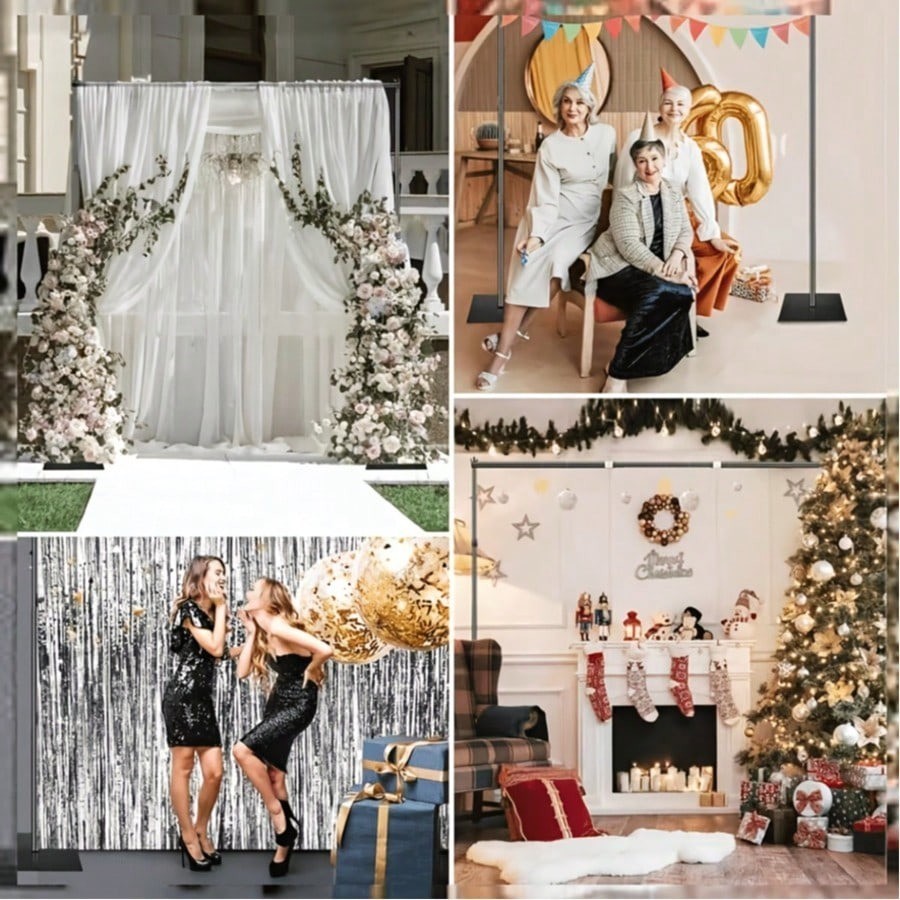 Adjustable Metal Backdrop Stand Kit 8.5ft x10ft Photo Background Support