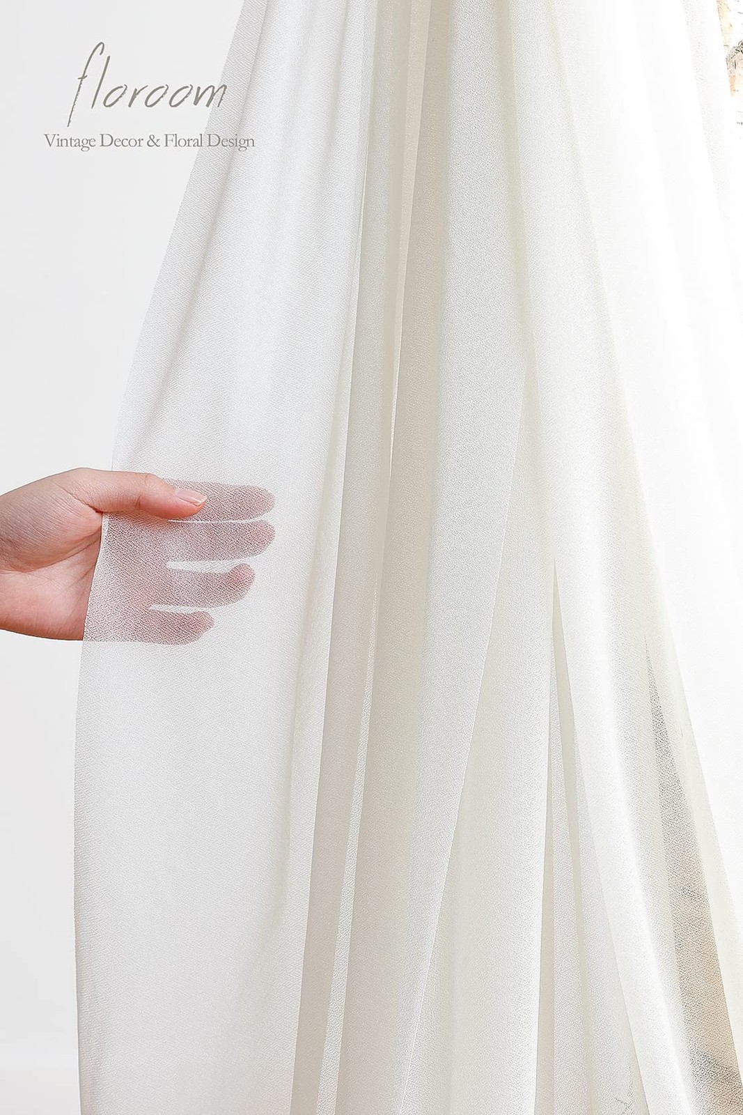 Wedding Arch Draping Fabric 2 Panels 20Ft Ivory Chiffon Fabric Drapes Arbor D…