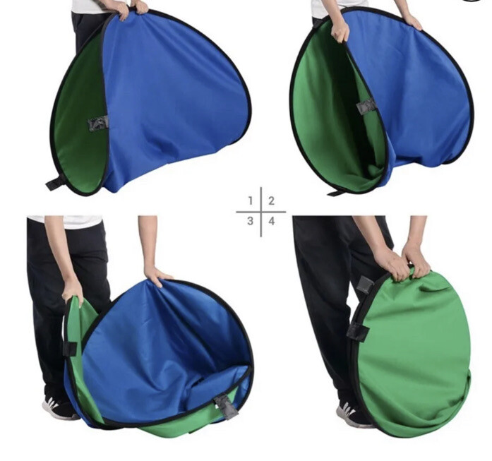 7.3 x 5Ft Dual Side Photo Backdrop With Collapsible Tripod Stand & Storage Bag
