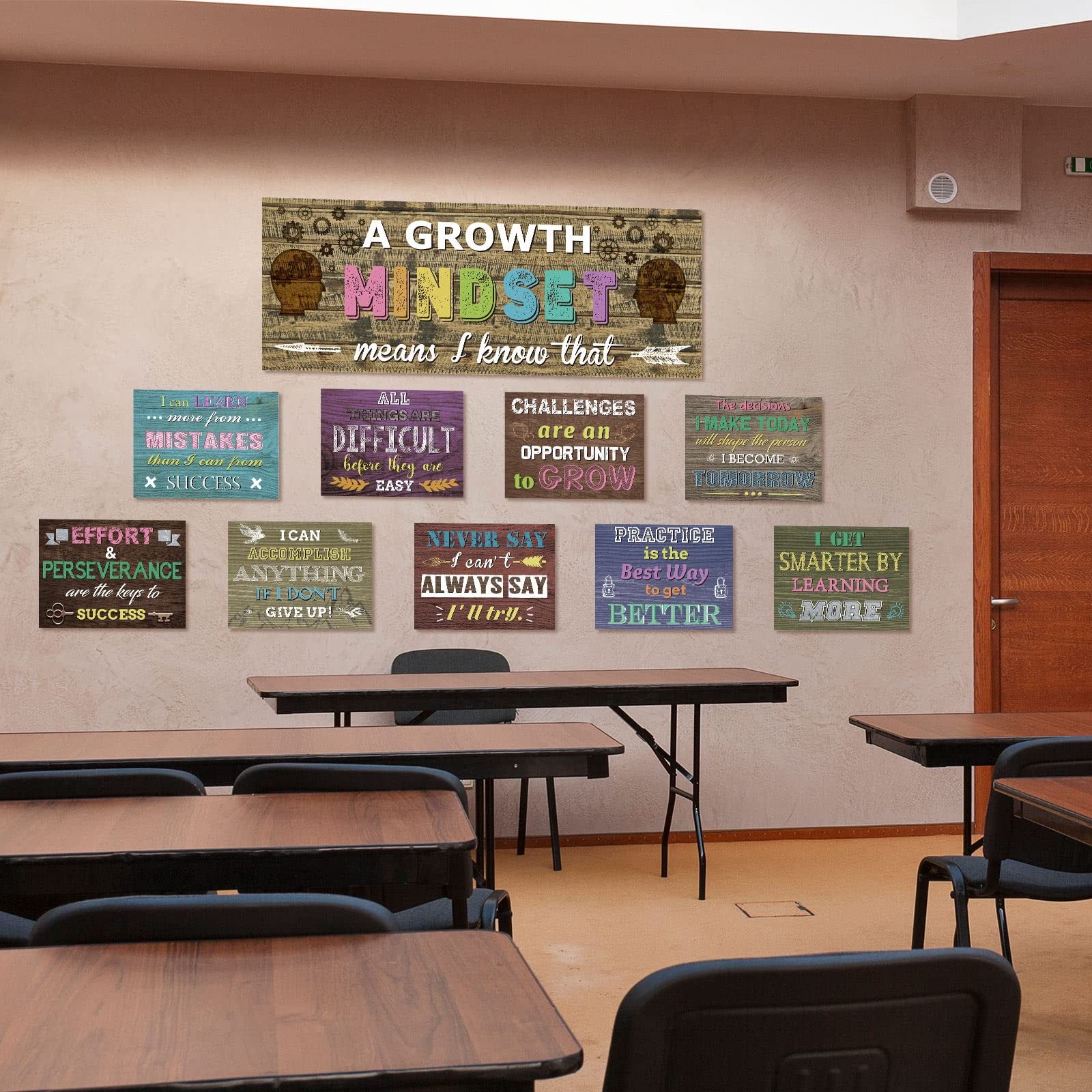 Motivational Posters Set 10pcs Classroom Inspirational Wall Art