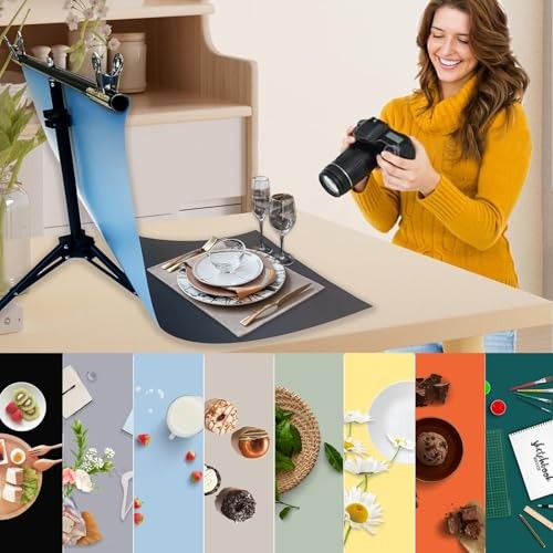 8PCS 18Patterns Product Photography Backdrops with Stand: black white green