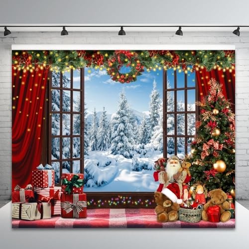 Snowy Winter Forest Photo Backdrop 10x8ft for Photography