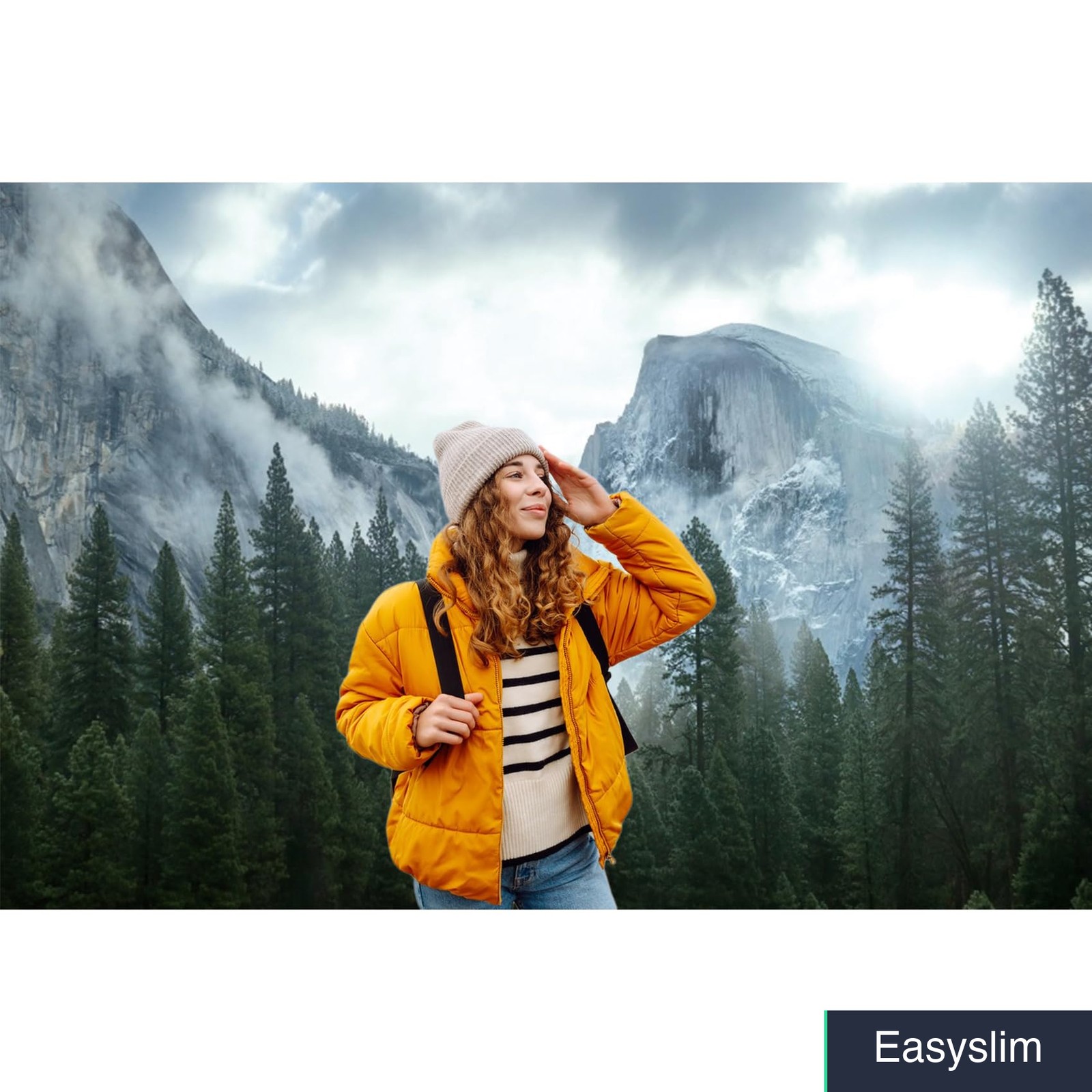 Photography Backdrop 7x5ft Forest Mountain Misty Vinyl Nature Scene