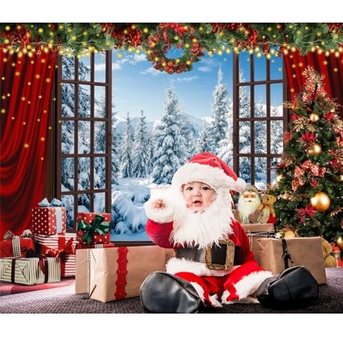 Snowy Winter Forest Photo Backdrop 10x8ft for Photography