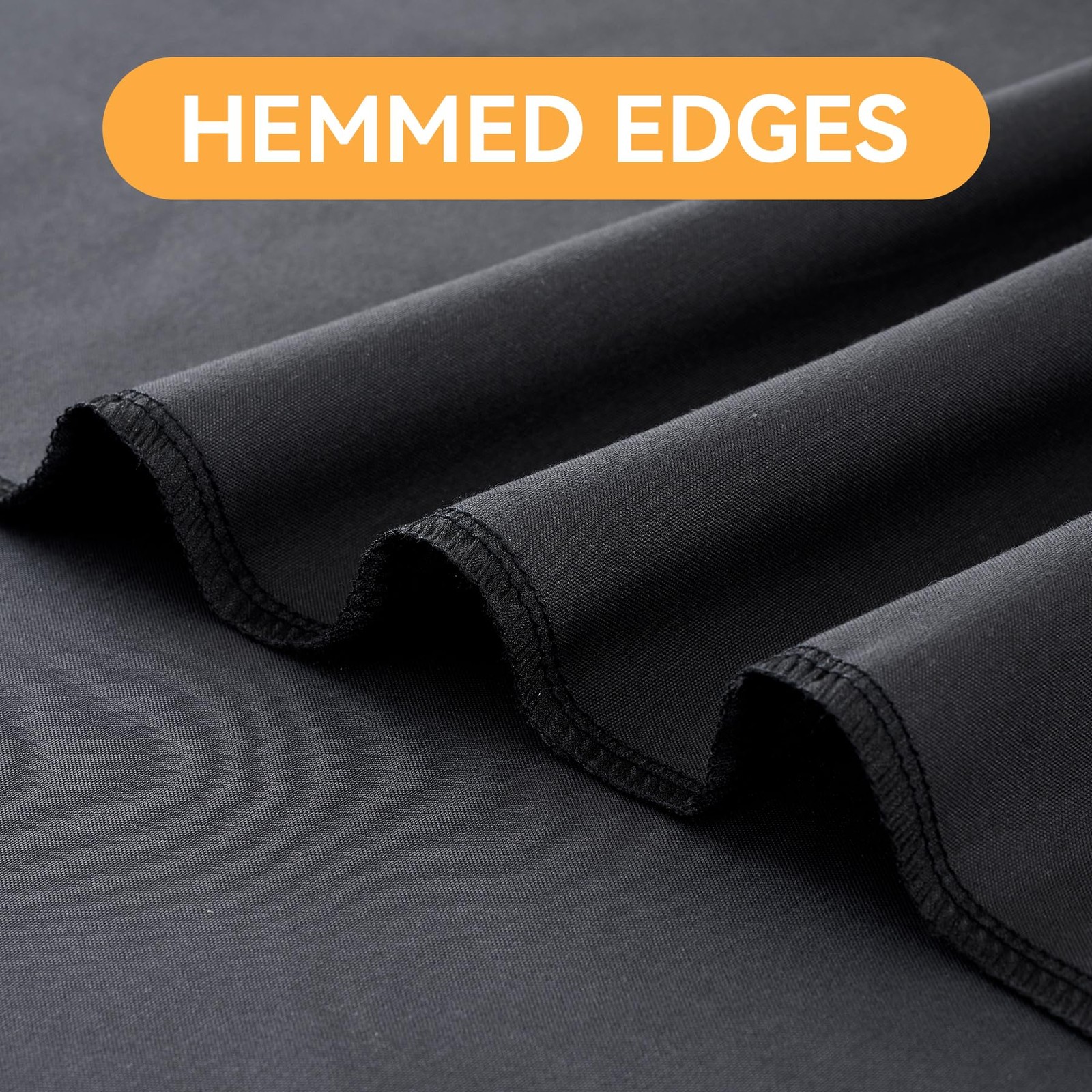 20x10FT Black Backdrop Curtains for Party, 4 Panels 5x10FT Thick Polyester Ba…