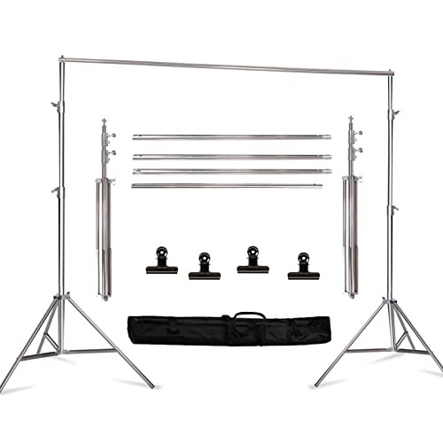 8.5 * 10 FT Stainless Steel Backdrop Stand,Photo Video Adjustable Background