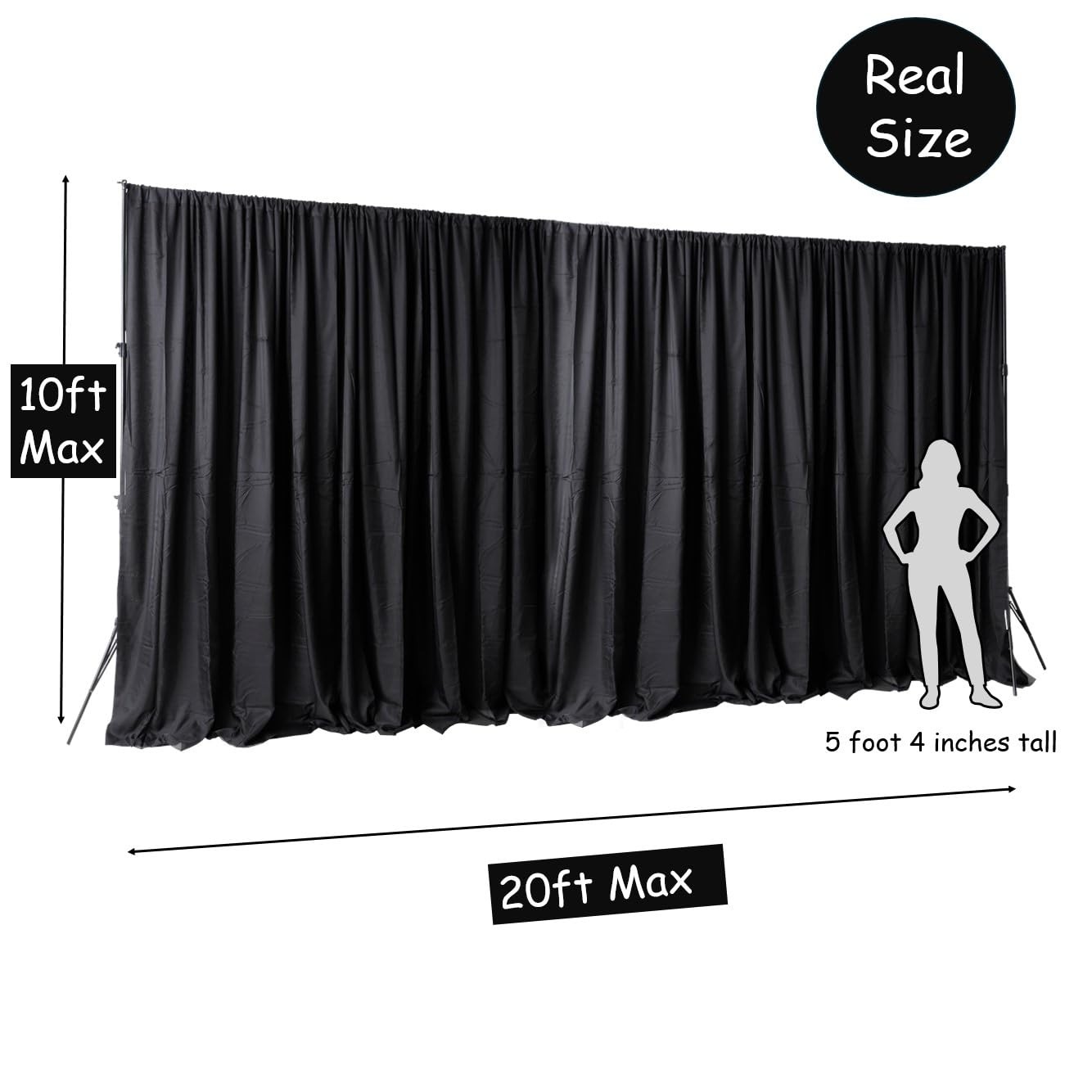 10×20 ft Back Drop Adjustable Stand, Photo Backdrop Stand Kit, Medium Duty