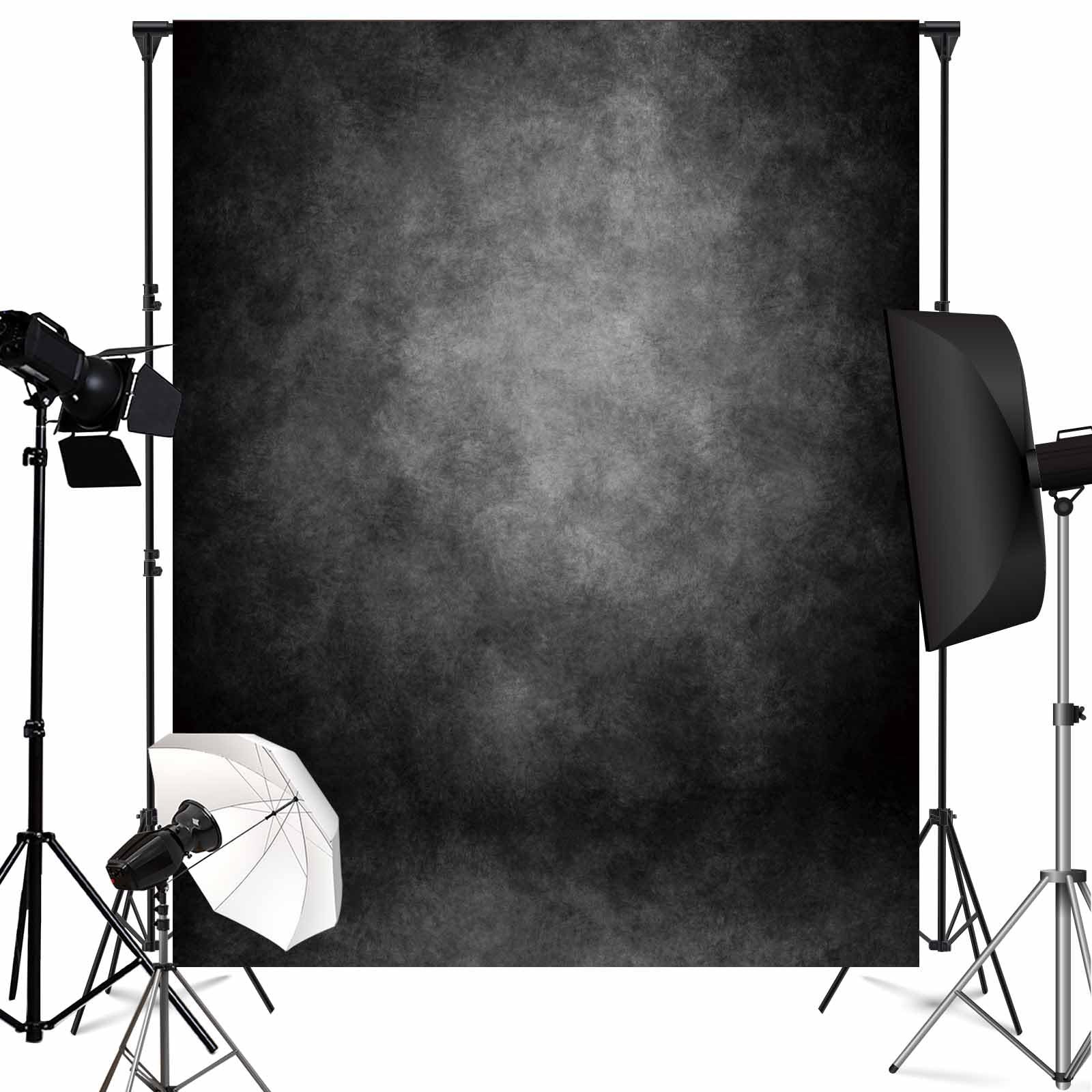 Abstract Black Dark Grey Photo Backdrop Cloth Background For Photography 5X7′