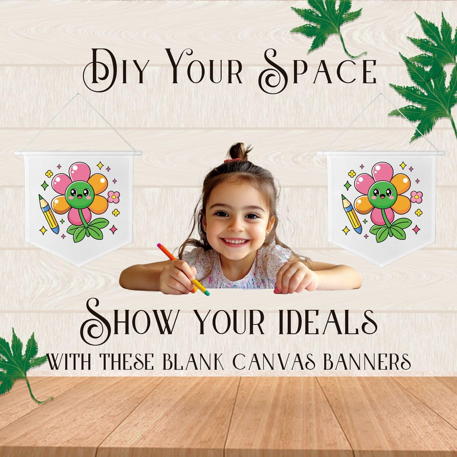 4pcs Blank Canvas Banners 10.82″x11.81″,12oz Fabric Canvas Wall hanging Art f…
