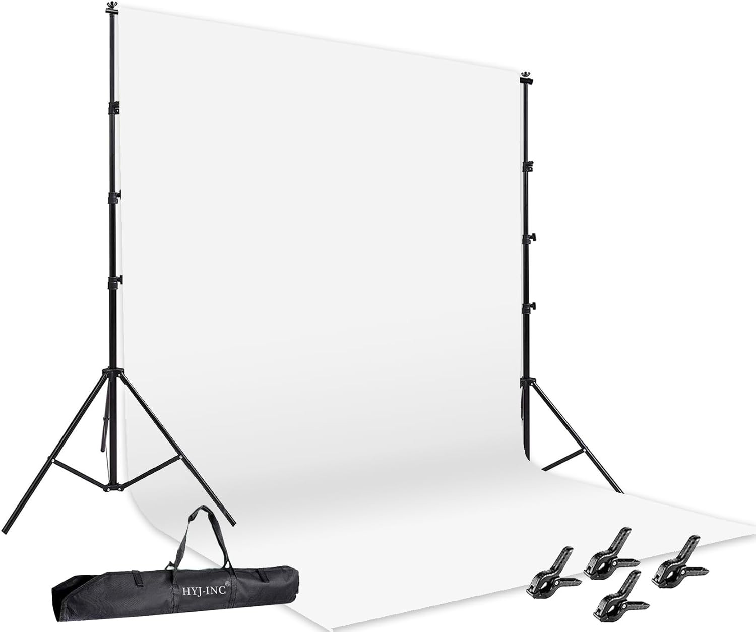 Photo Video Studio 12 X10Ft 100% Muslin White Backdrop with 10 X 8.5Ft Stand Pho
