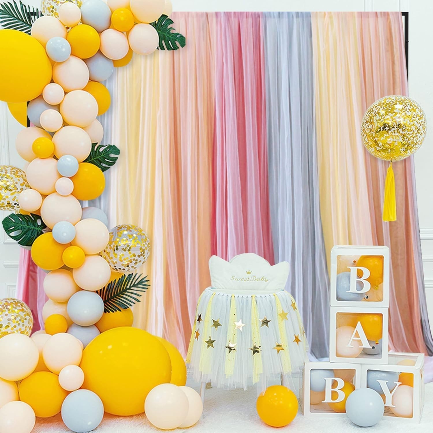 Fomcet 8FT x 8FT Backdrop Stand Heavy Duty with Base, Frame For Wedding Birthday