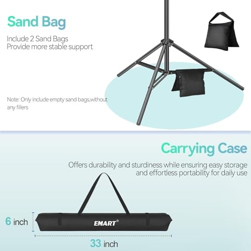 Portable Photography Backdrop Stand Kit 7 x 7*10ft Stand/6*9ft Backdrop White