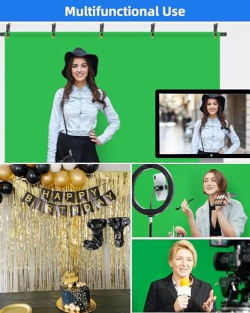 (HxW) T-Shape Photo Backdrop Stand, Portable Green Screen Stand Only 7x5ft